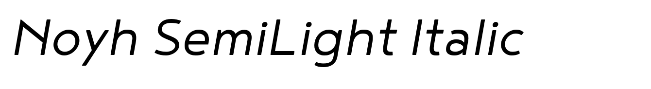 Noyh SemiLight Italic